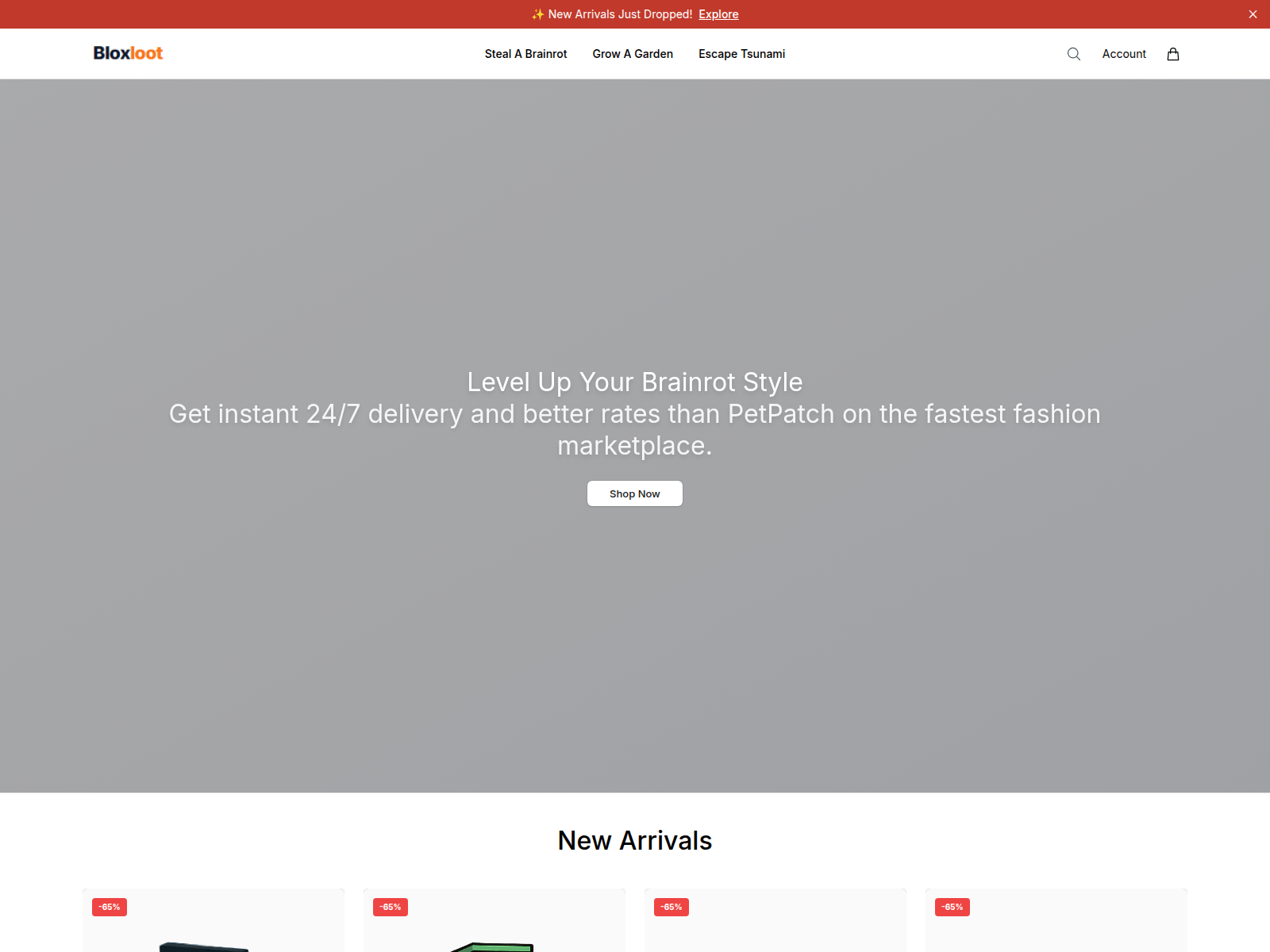 Screenshot of bloxloot.shop