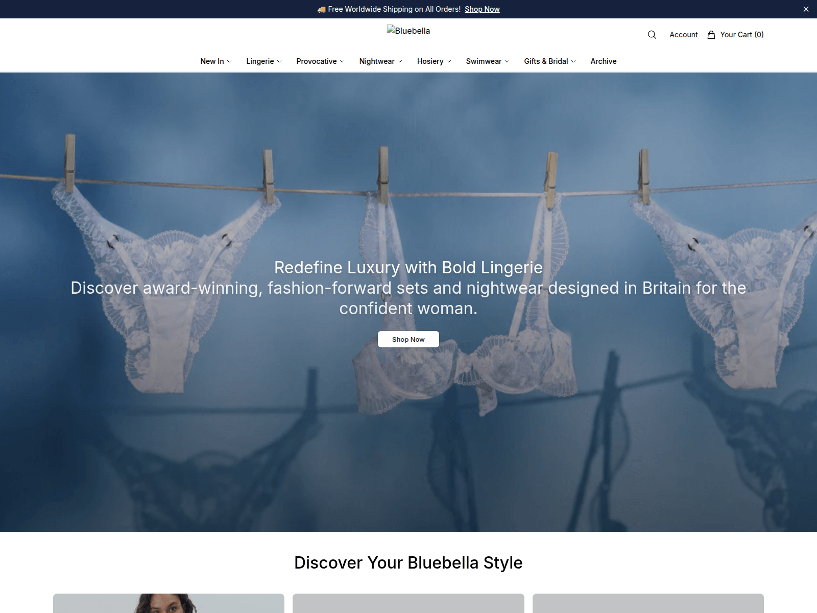 Screenshot of bluebellafashion.shop