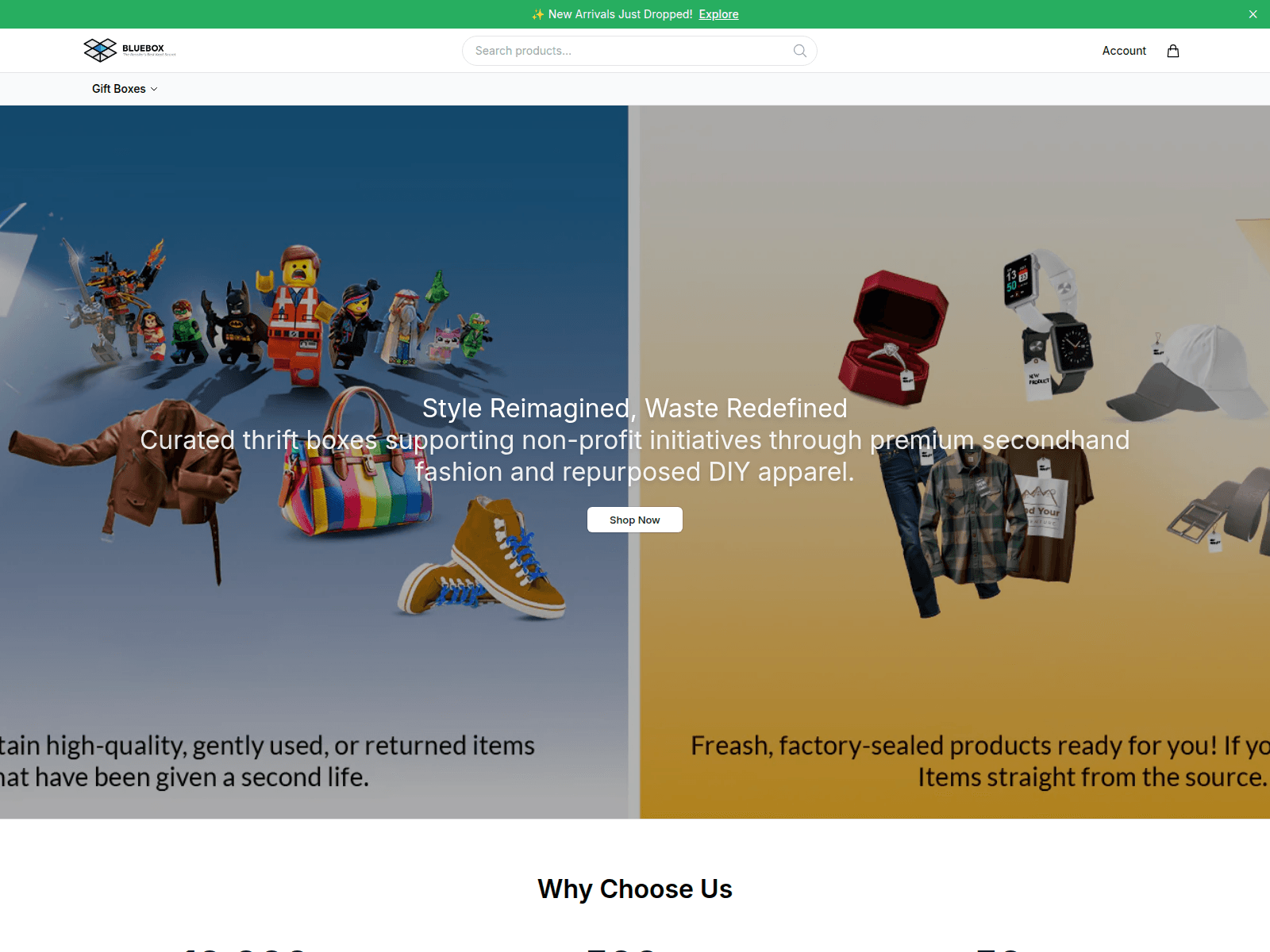 Screenshot of blueboxstudio.shop