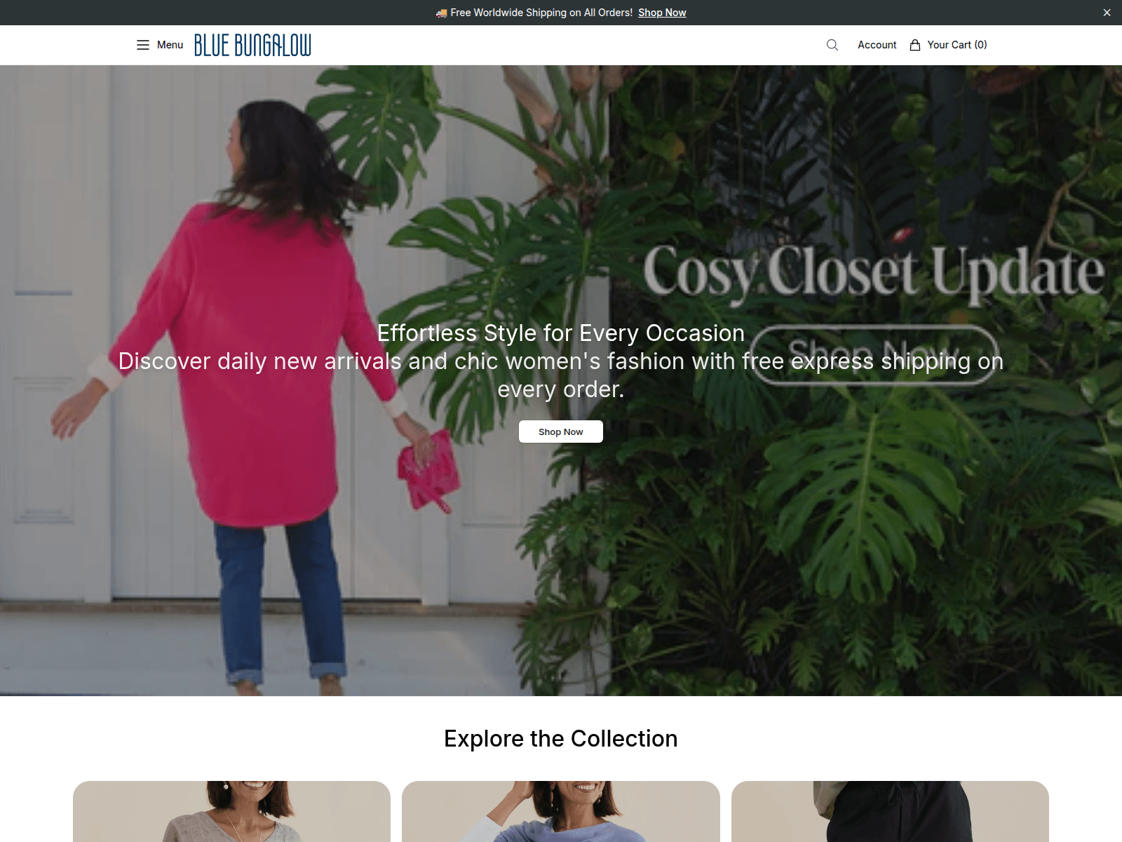 Screenshot of bluebungalowonline.shop