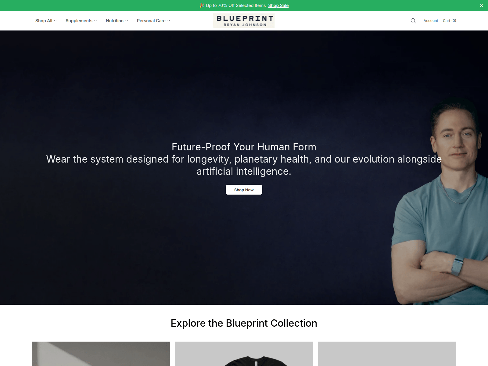 Screenshot of blueform.shop