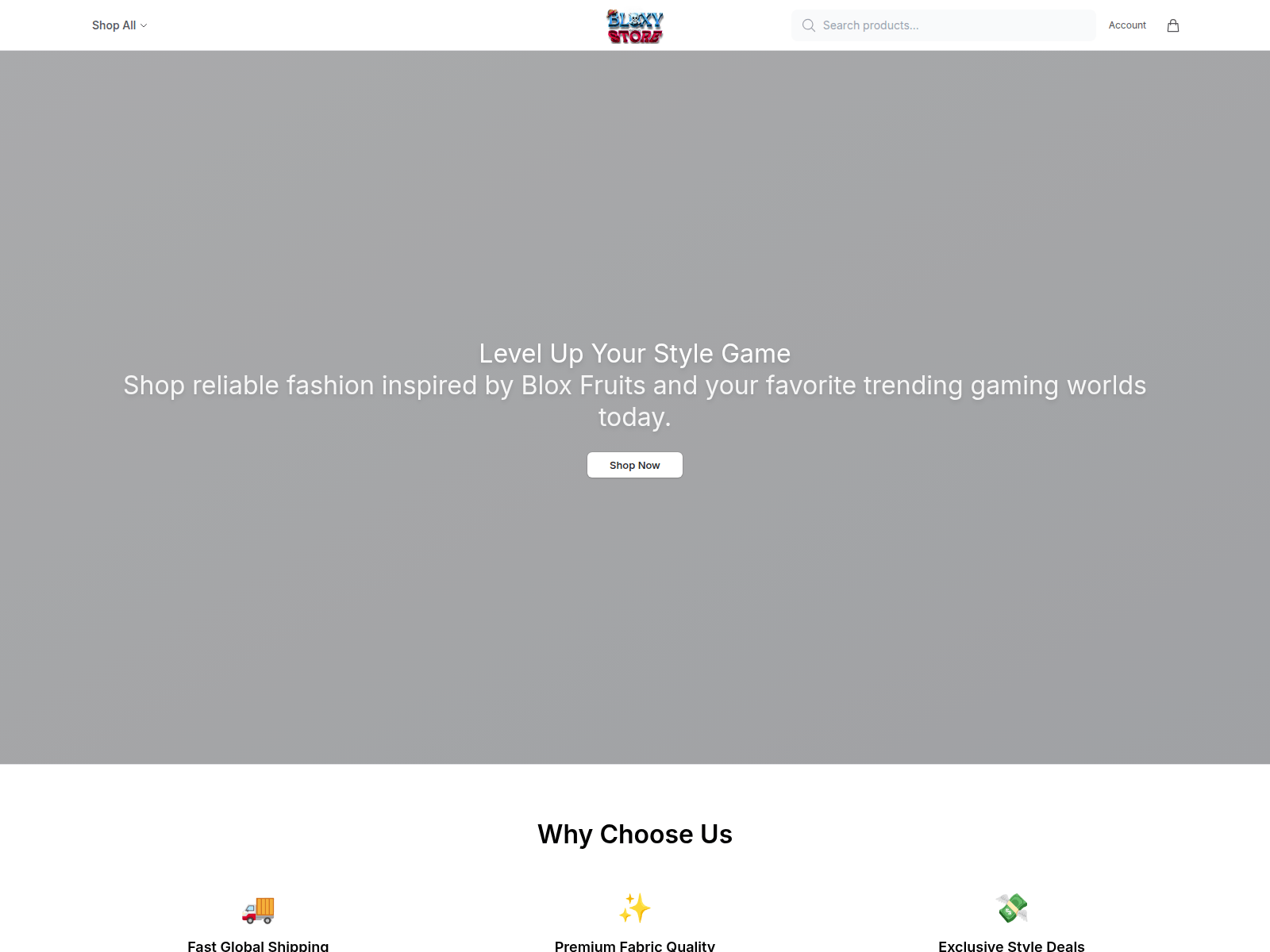 Screenshot of bloxystoresofficial.shop