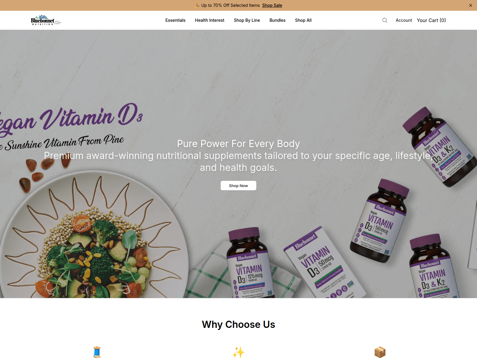 Screenshot of bluebonnetnutritionwellness.shop