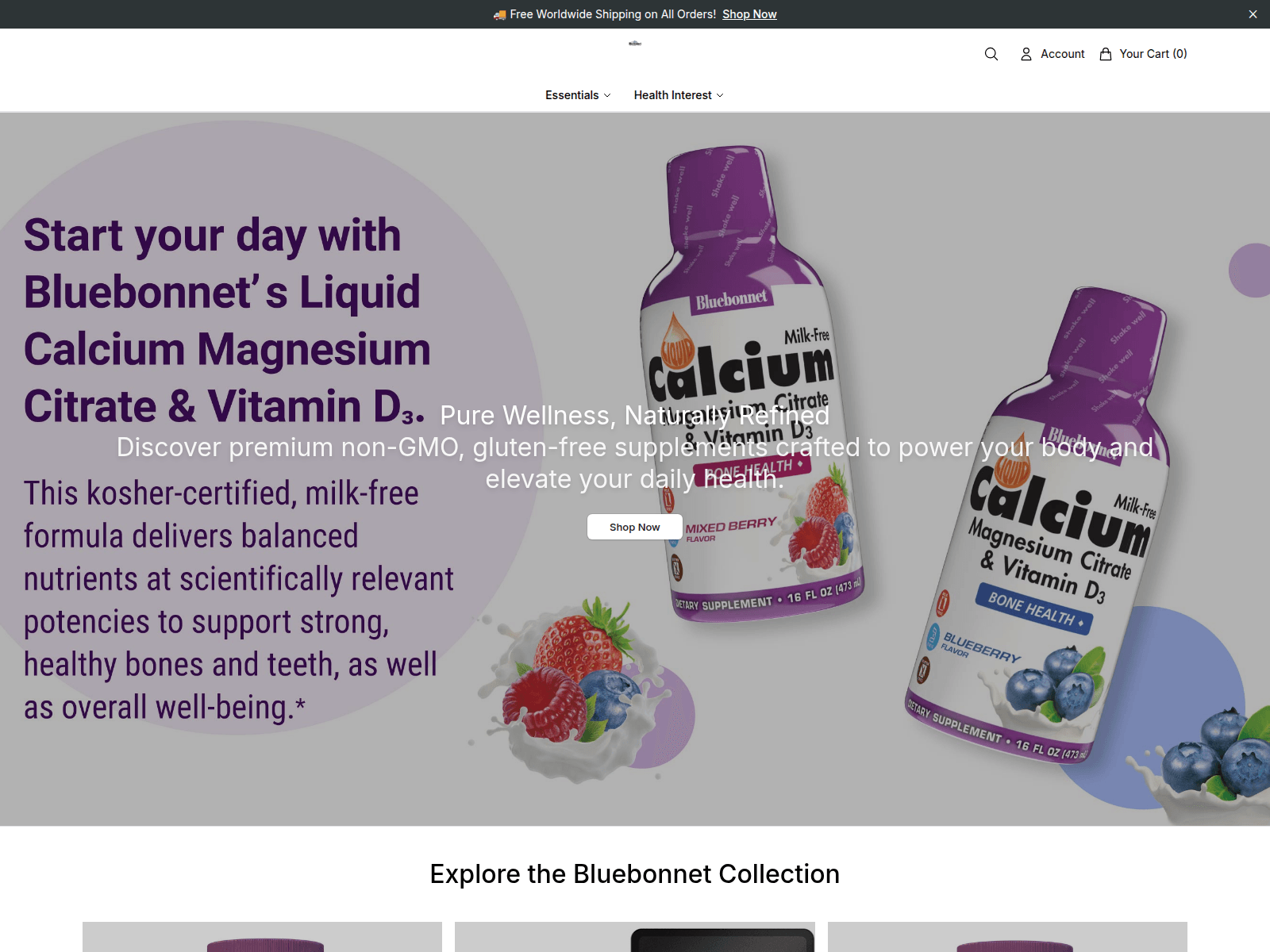 Screenshot of bluebonnetwellness.shop