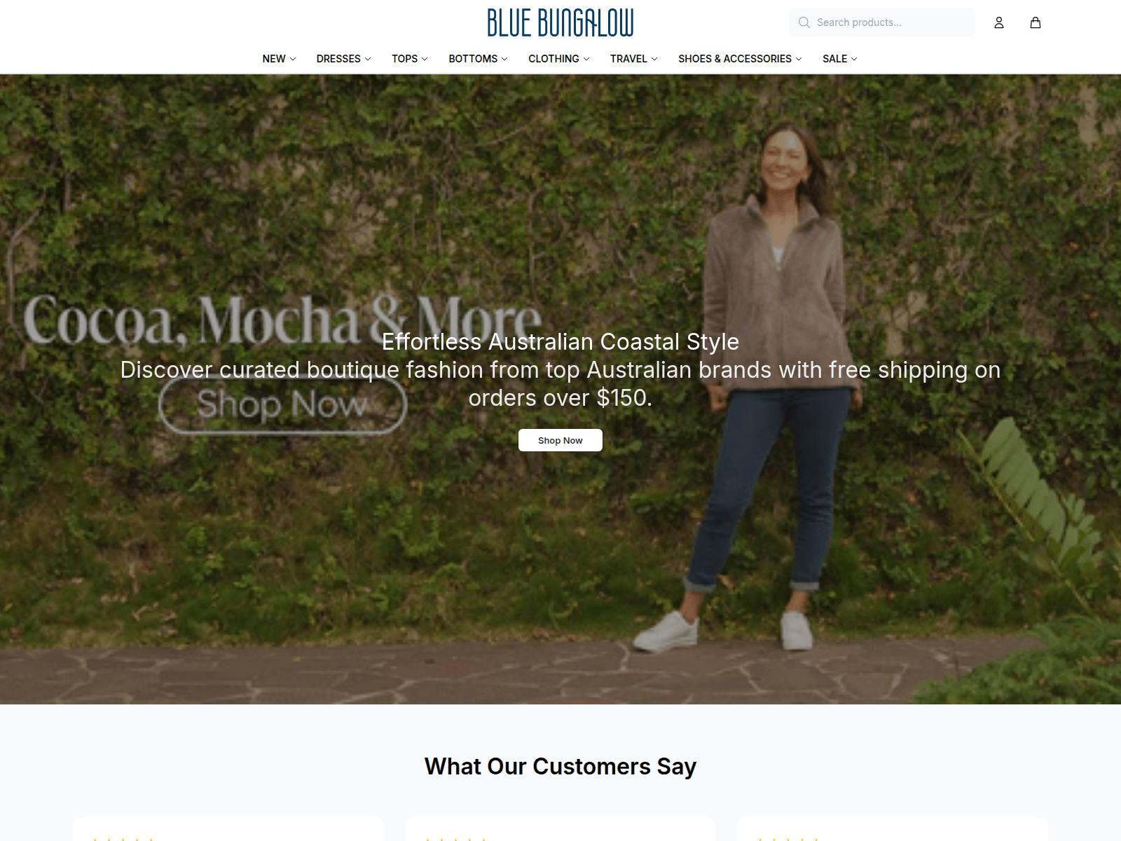 Screenshot of bluebungalowhq.shop