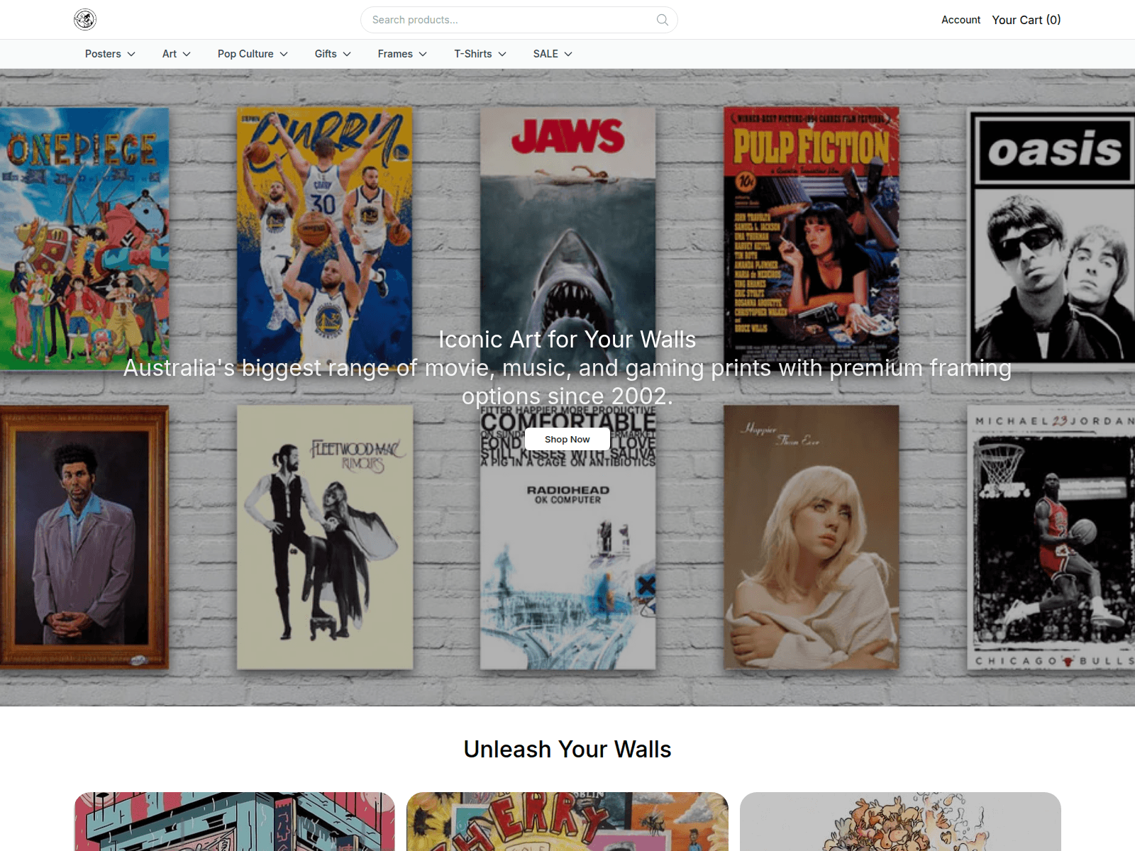 Screenshot of bluedogpostersonline.shop