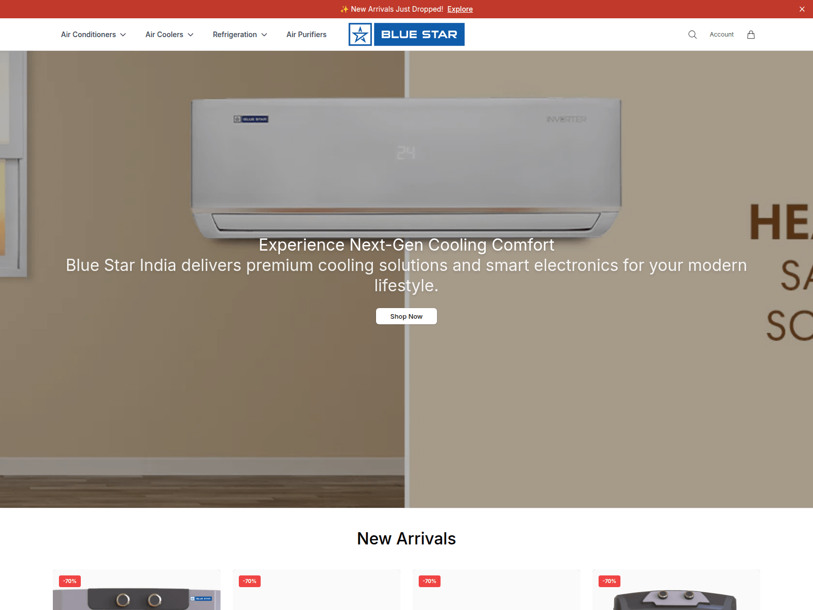 Screenshot of bluestarstore.shop