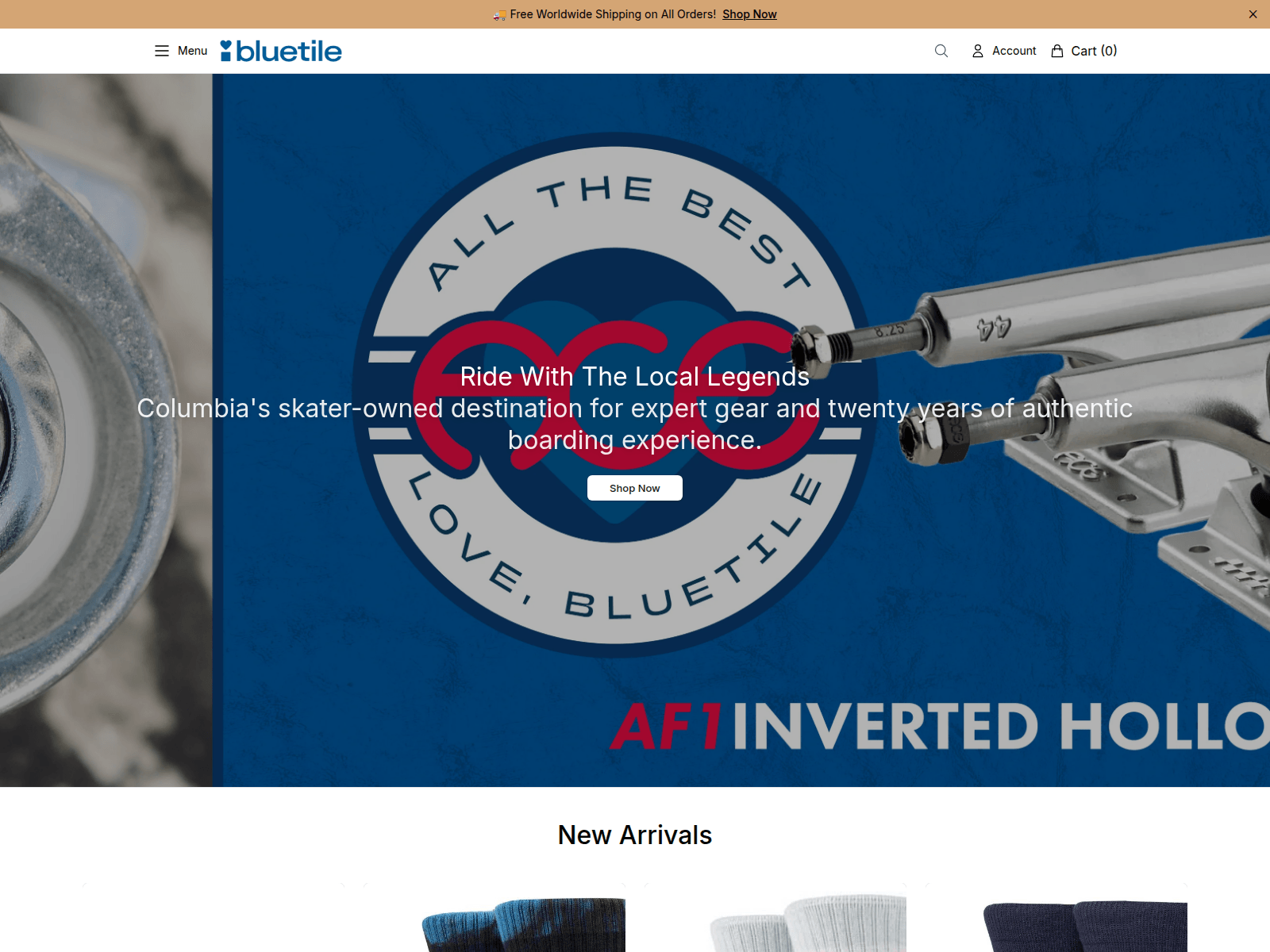 Screenshot of bluetileskateboardsoutlet.shop