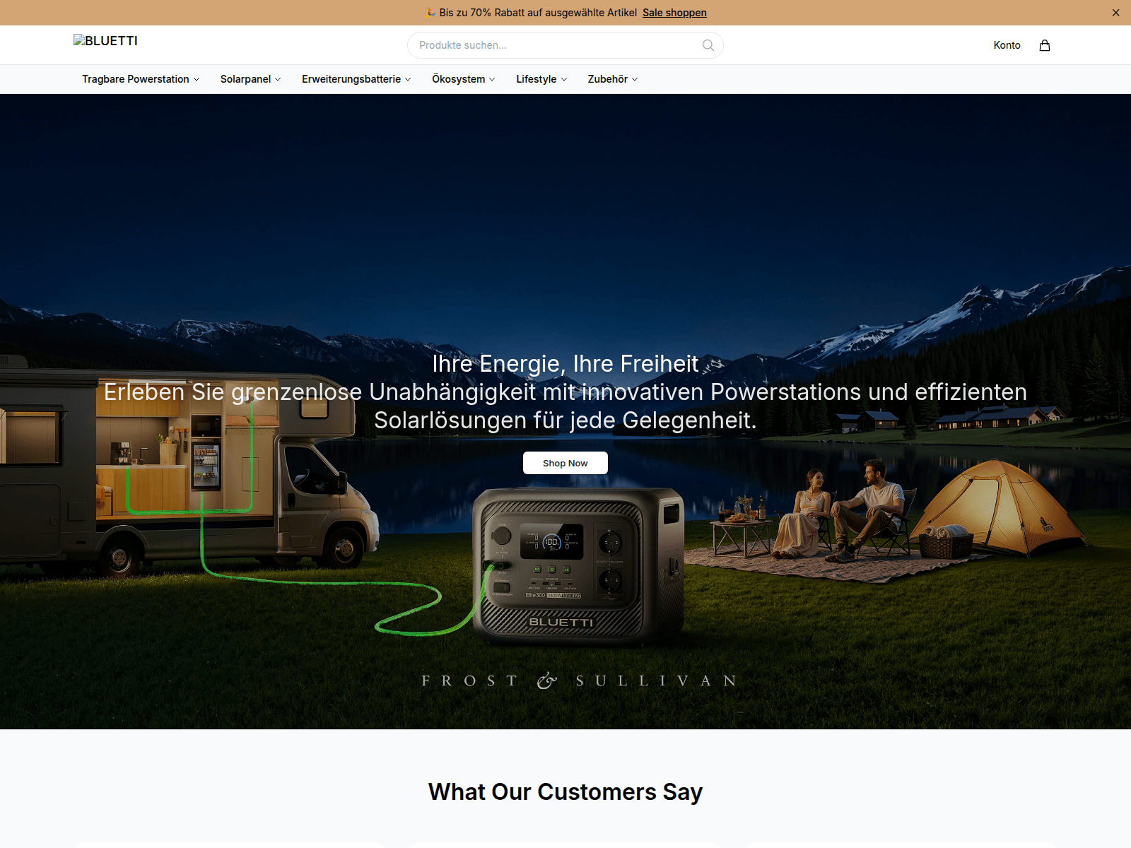 Screenshot of bluettihq.shop