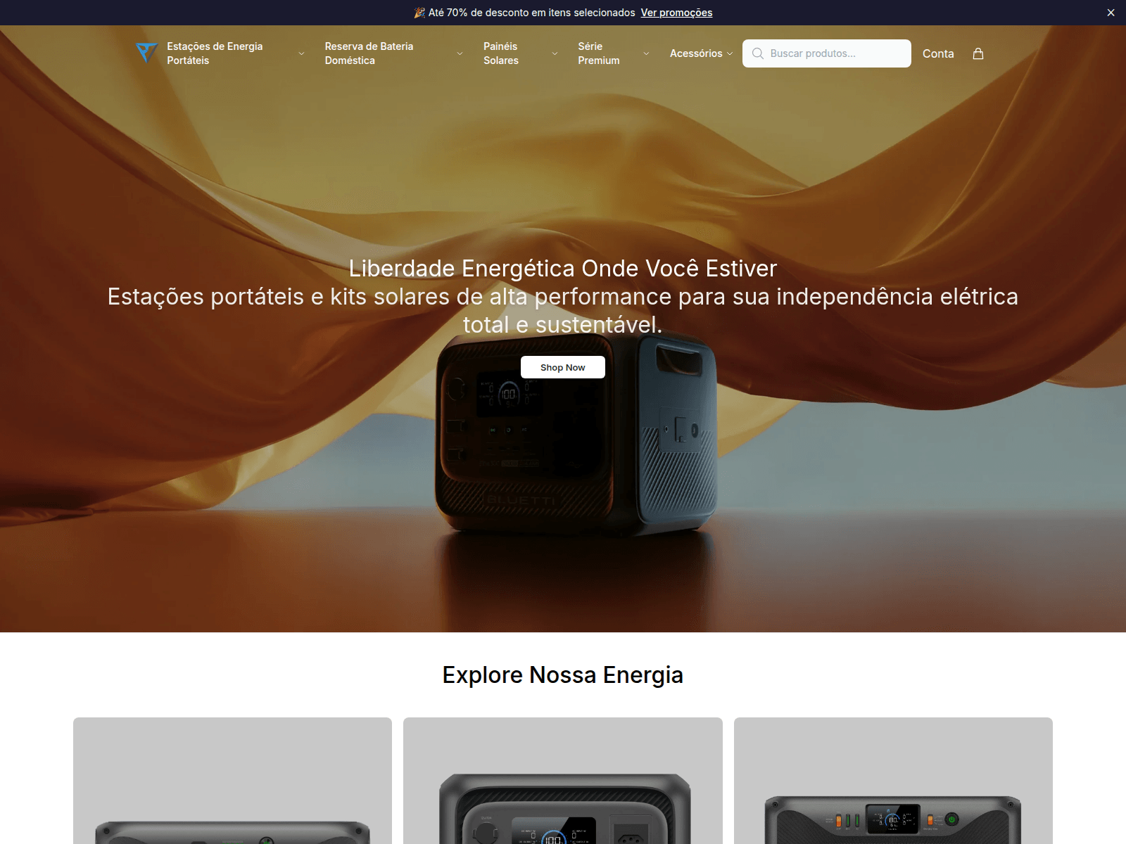Screenshot of bluenergy.shop