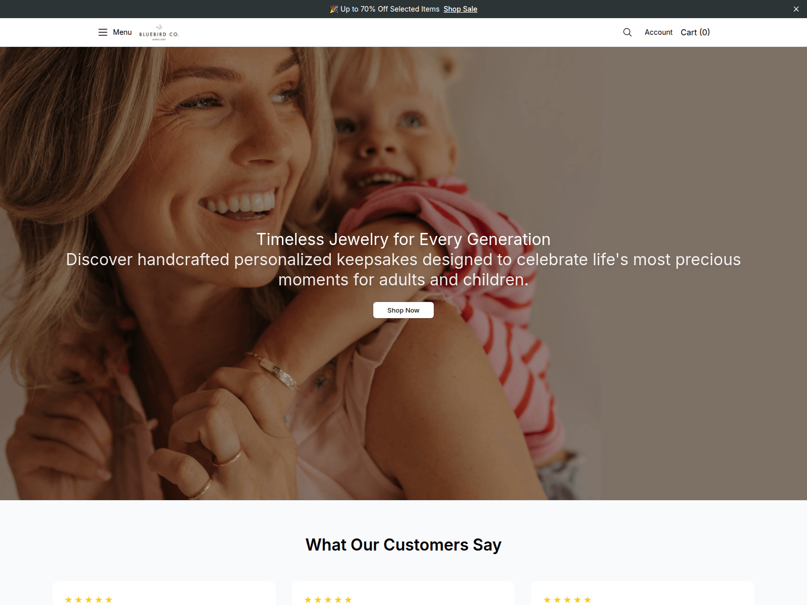 Screenshot of bluebirdocollection.shop