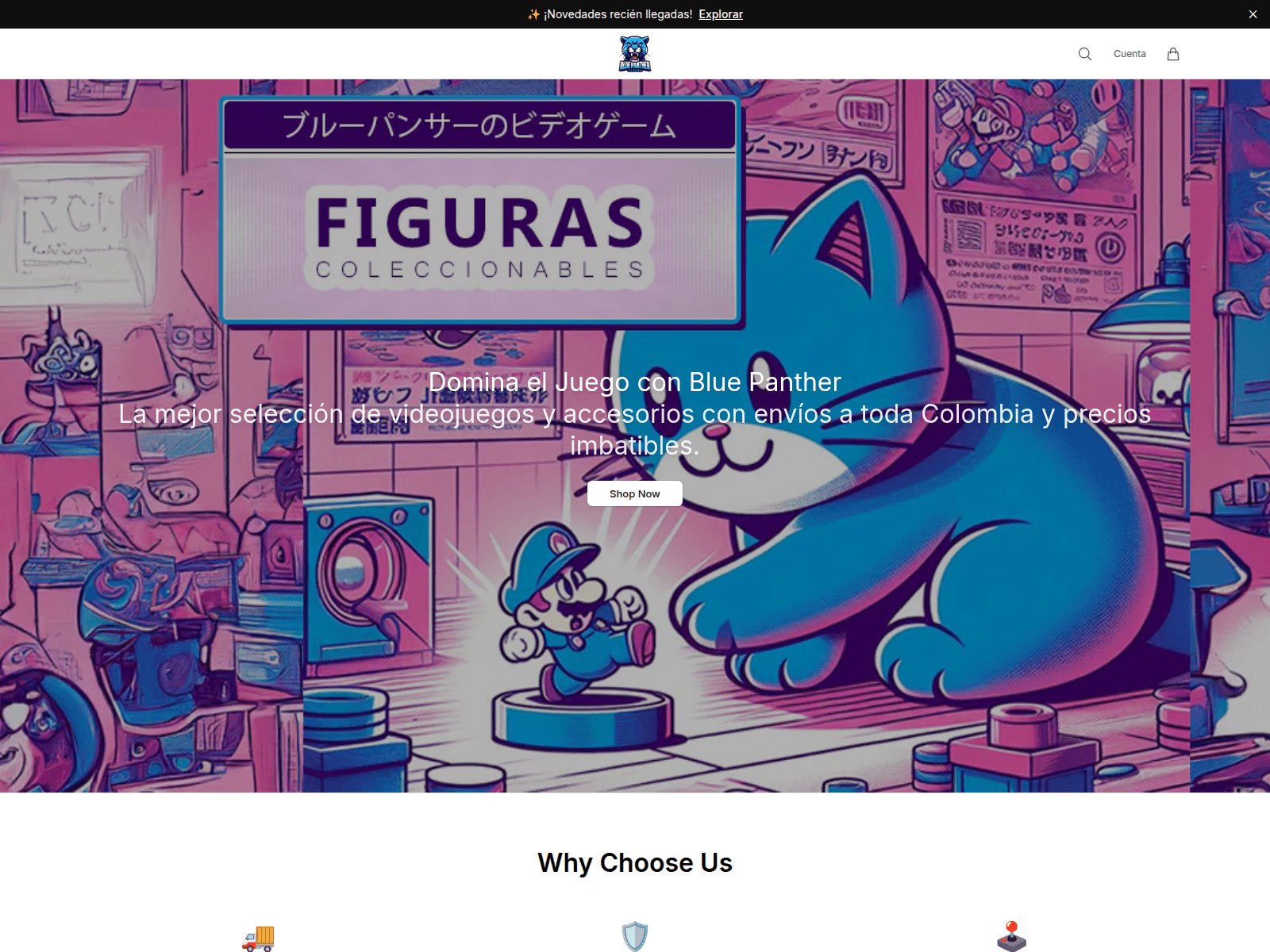 Screenshot of bluepantheremporiums.shop
