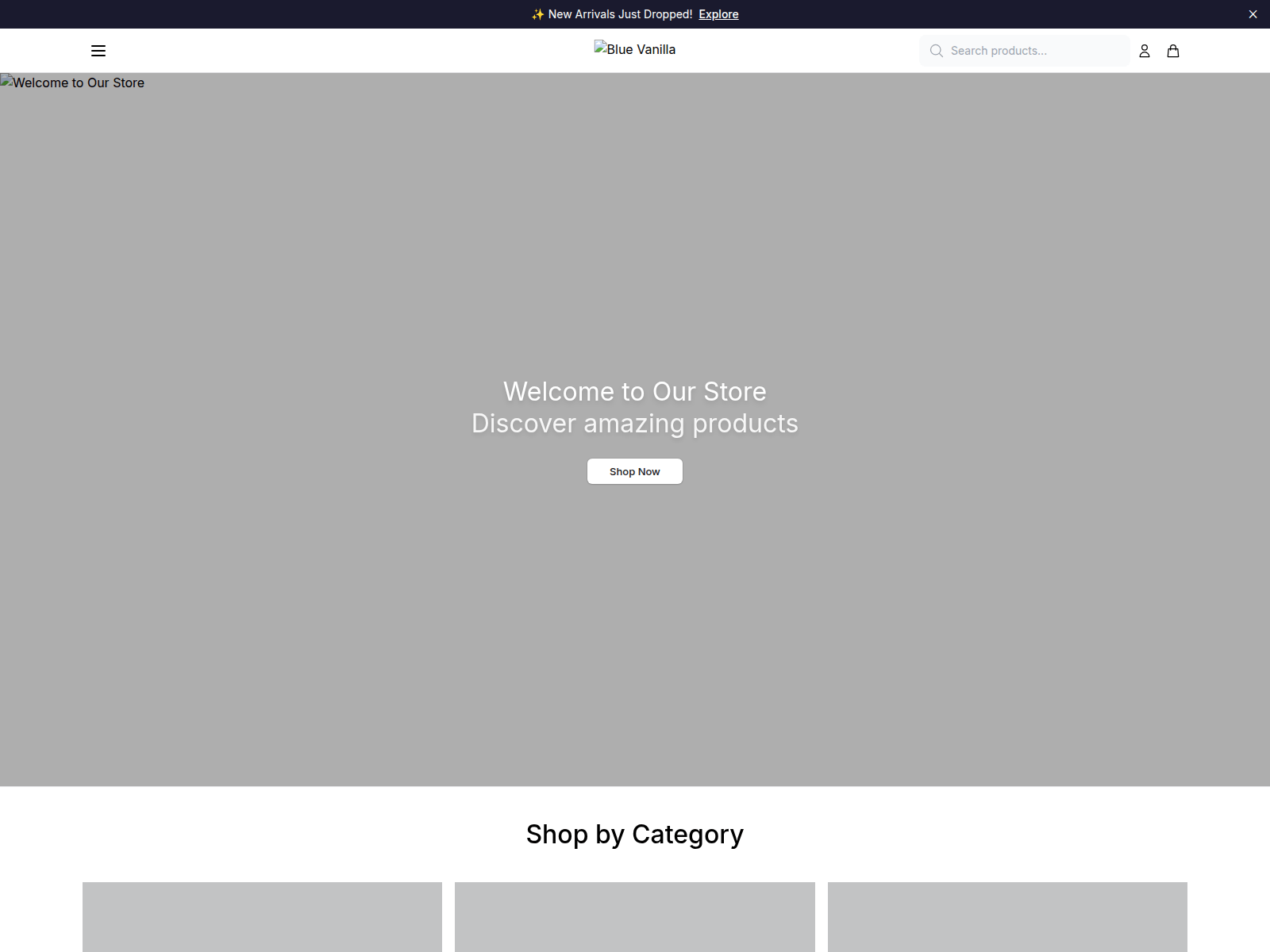 Screenshot of bluevanillaofficial.shop