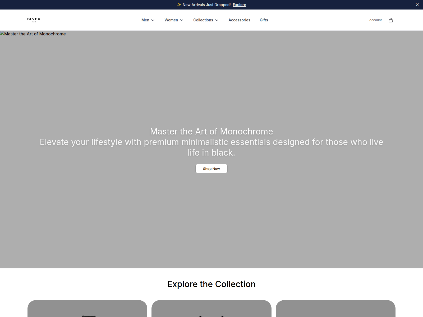 Screenshot of blvckshop.shop