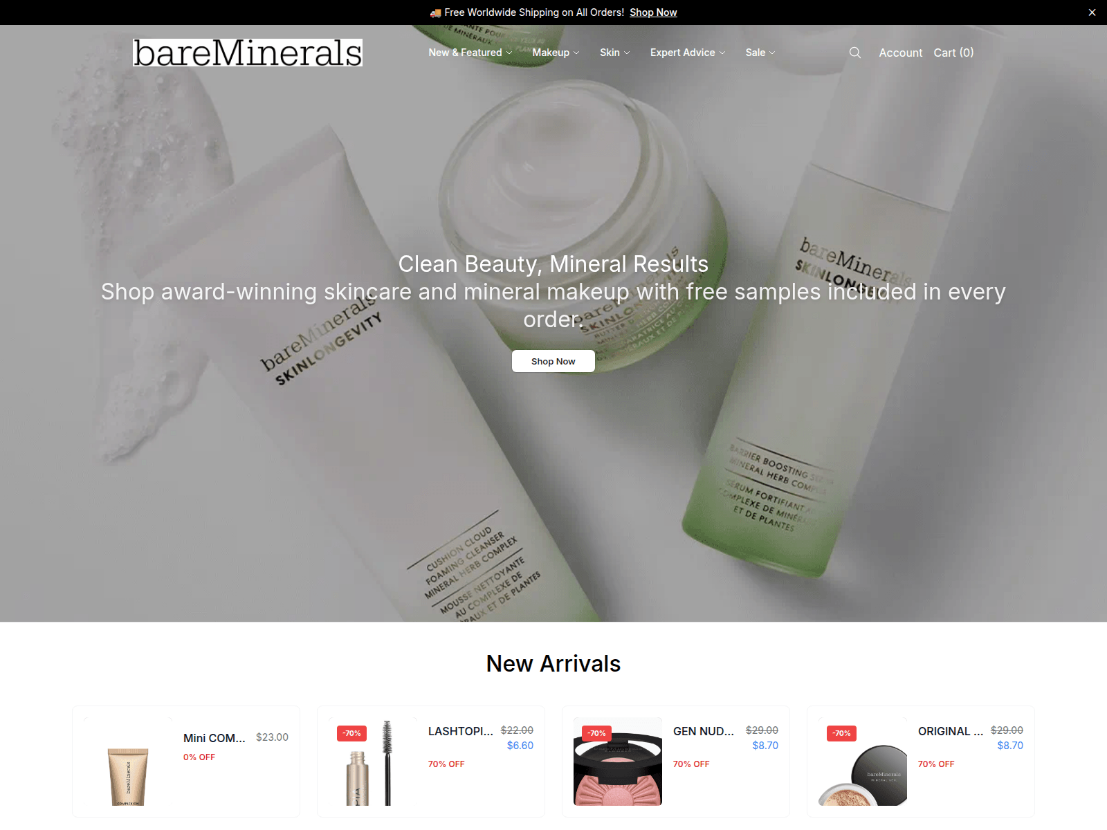 Screenshot of bmbeauty.shop