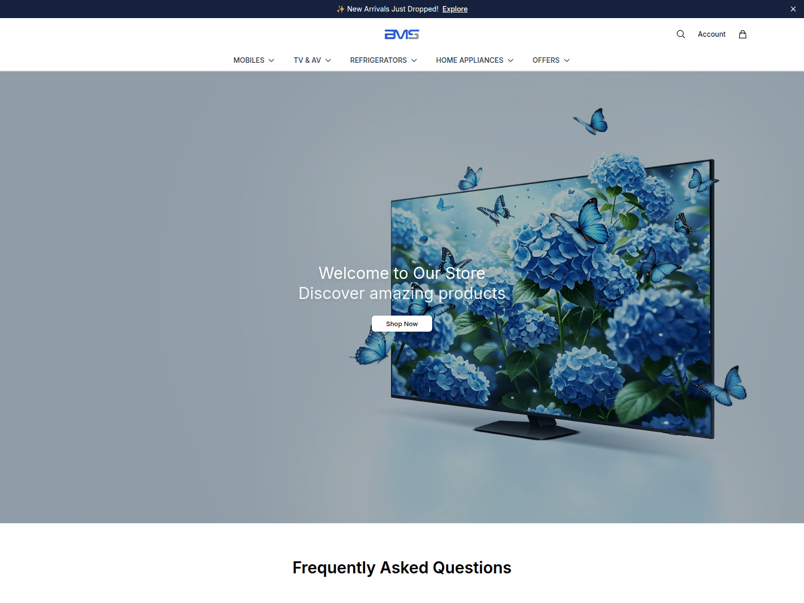 Screenshot of bmsmenashop.shop