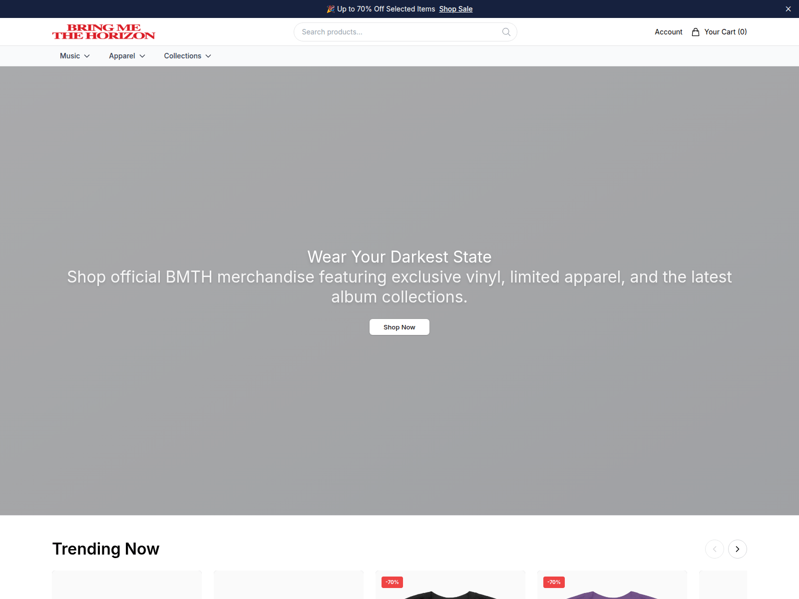 Screenshot of bmthstore.shop
