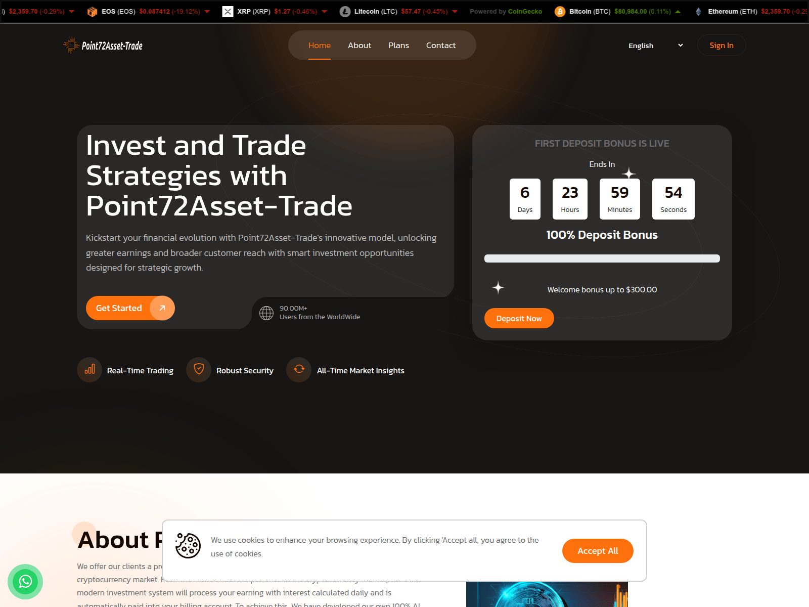 Screenshot von point72asset-trade.com