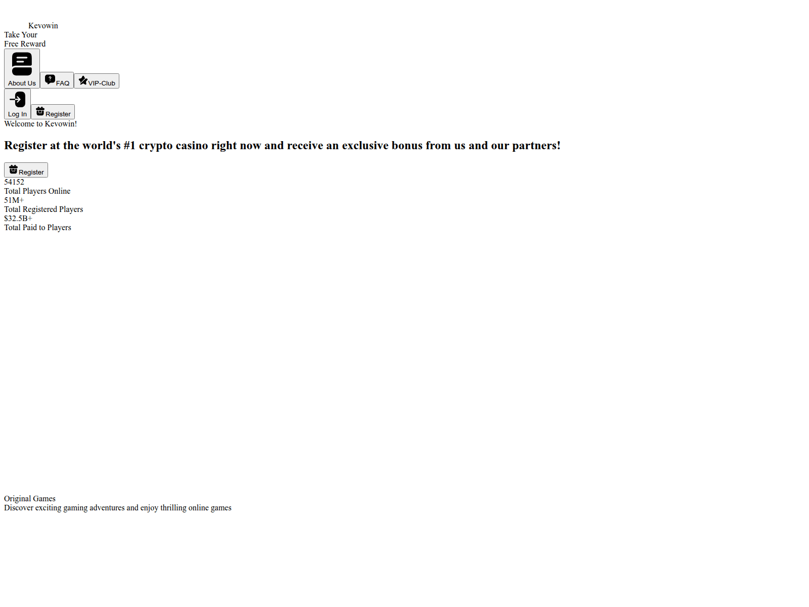 Screenshot of kevowin.com