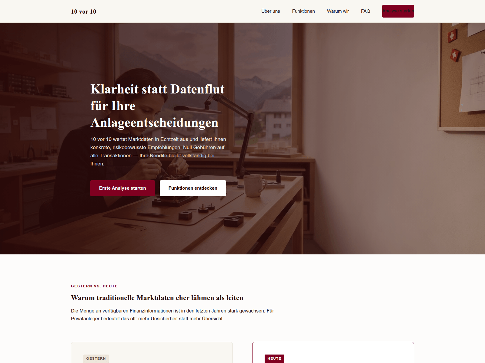 Screenshot of 10vor10.net