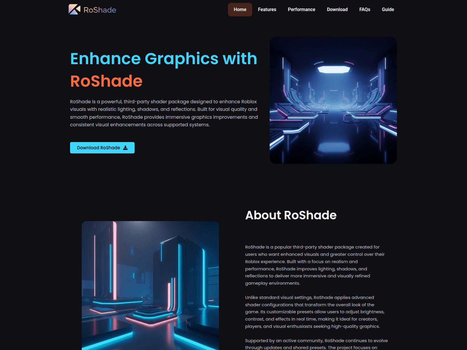 Screenshot of roshade.org