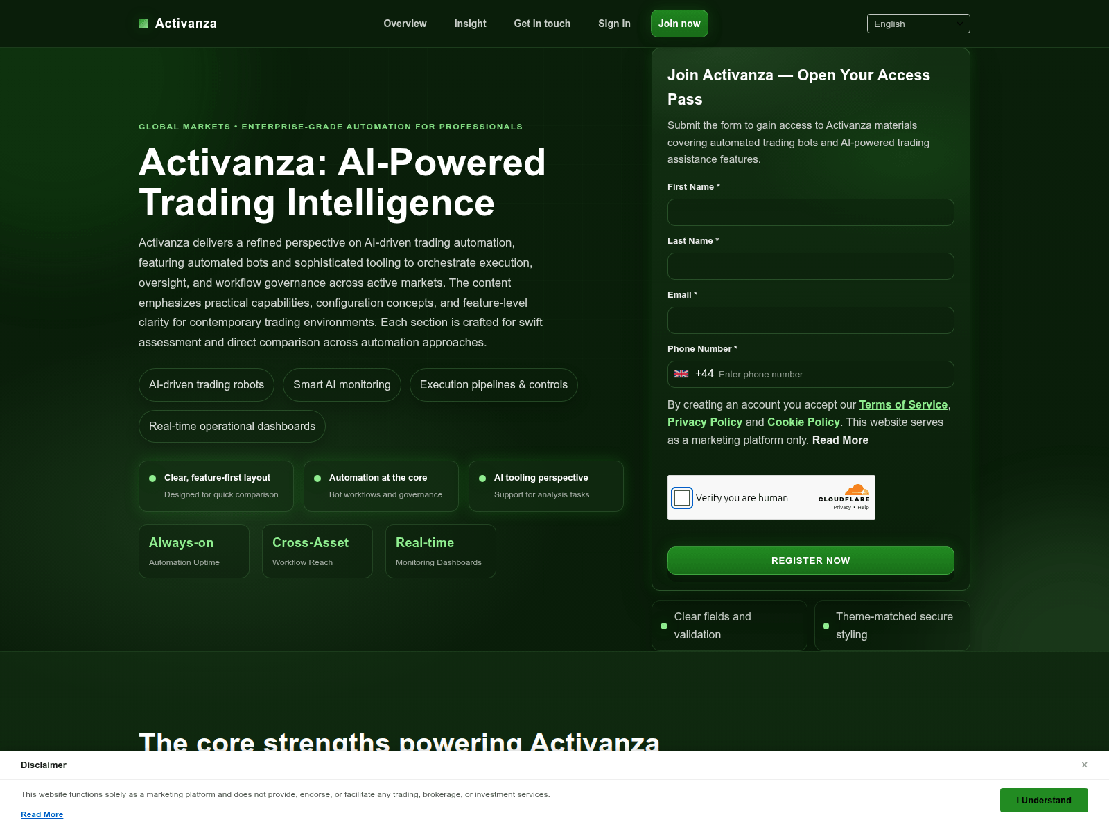 Screenshot of activanzasystem.digital