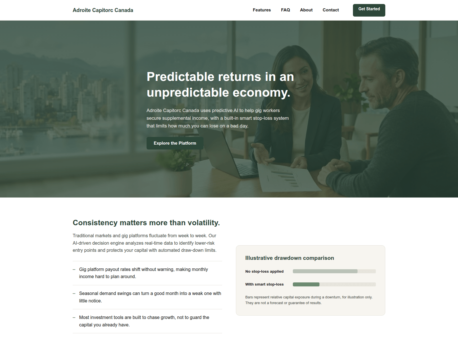 Screenshot of adroitecapitorccanada.com