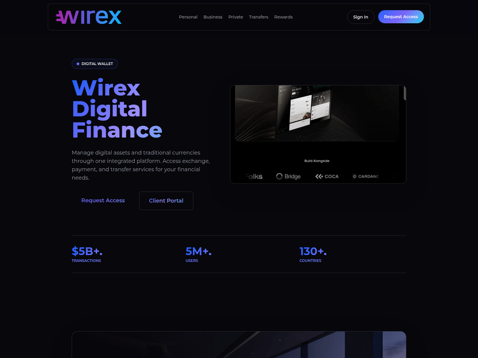 Screenshot of wirex-one.com
