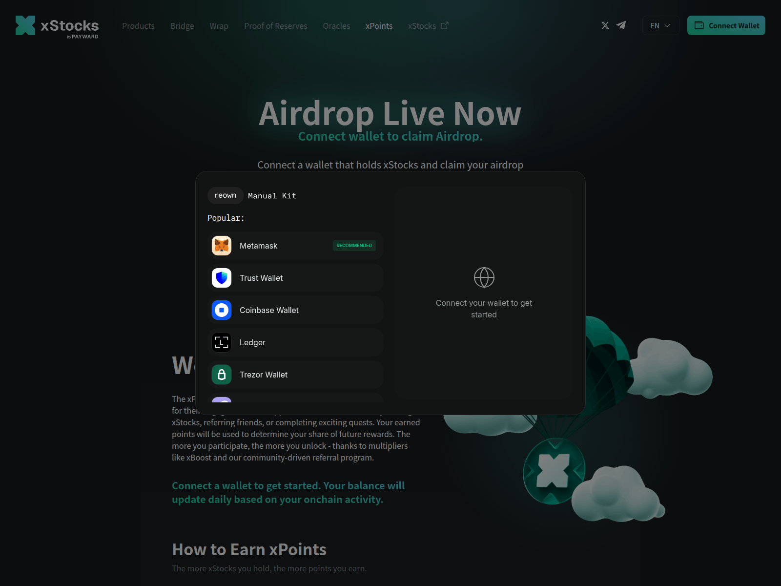 Screenshot of app.xstocksfidashboard.live
