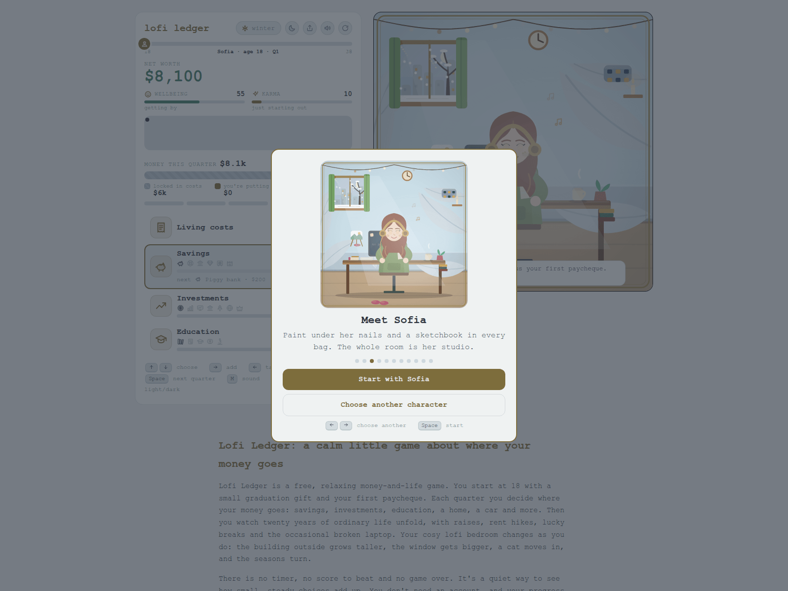 Screenshot of lofi-ledger.com
