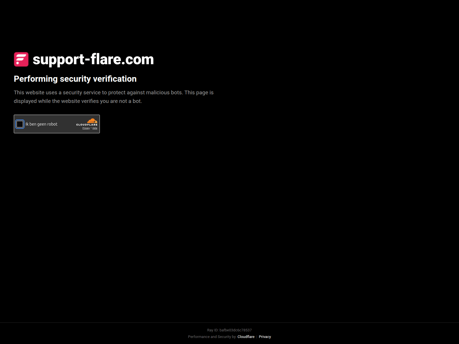Screenshot of support-flare.com