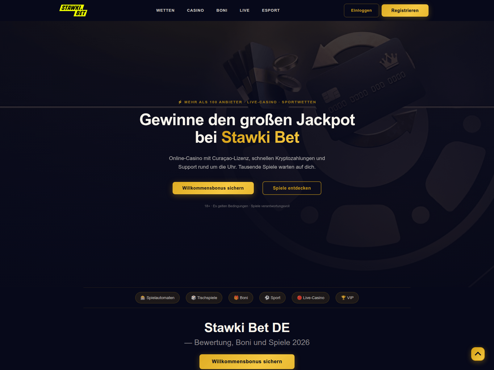 Screenshot of stawkibets.de