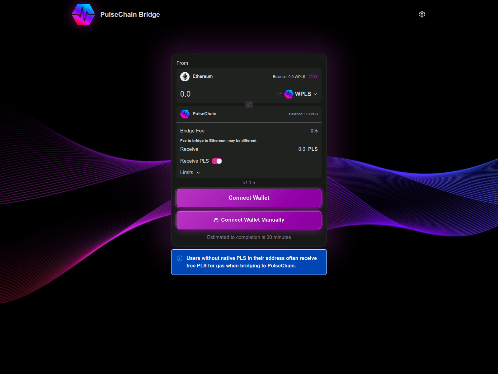 Screenshot of bridge-pulsechains.com