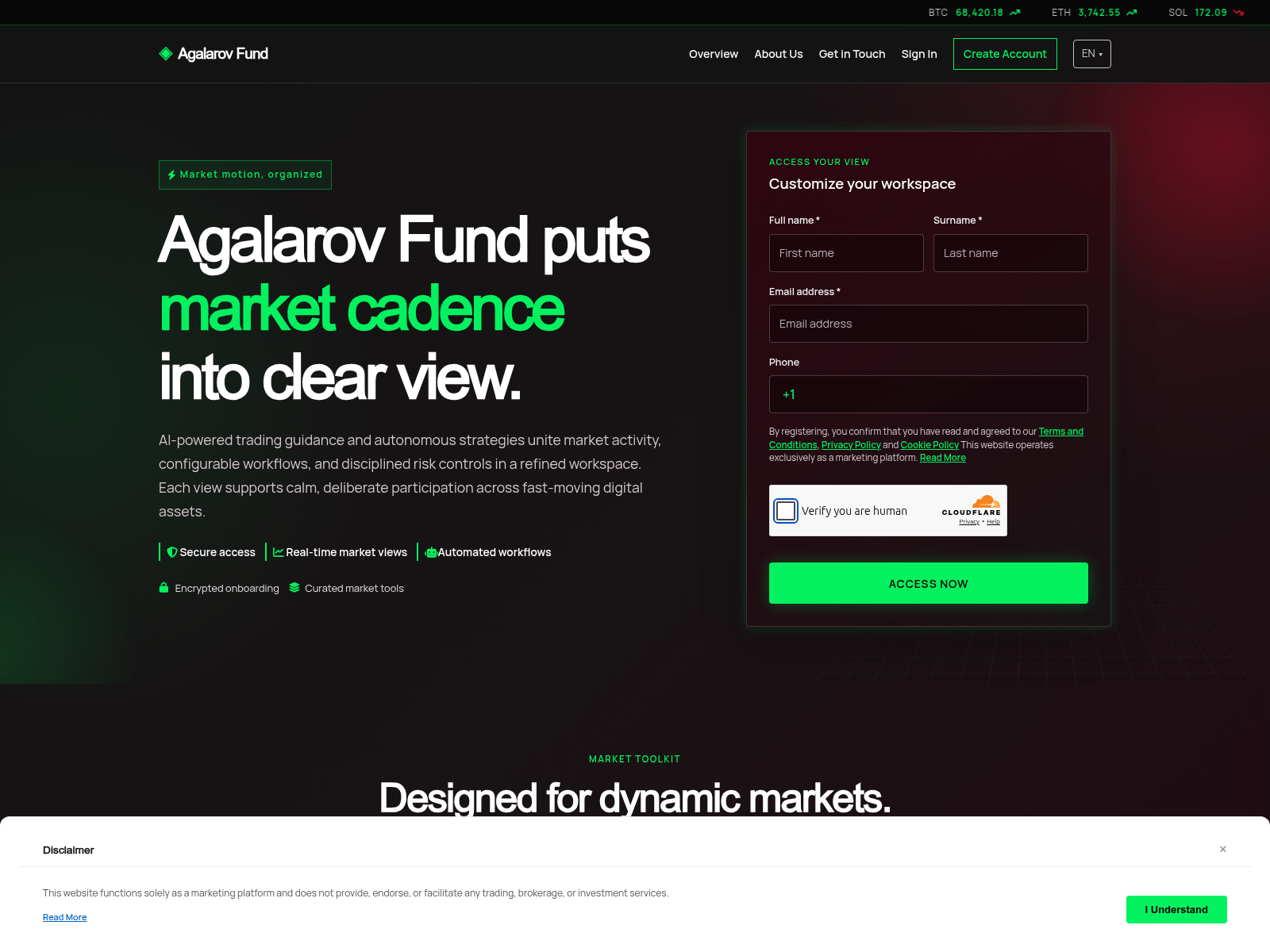 Screenshot of agalarovfund.digital