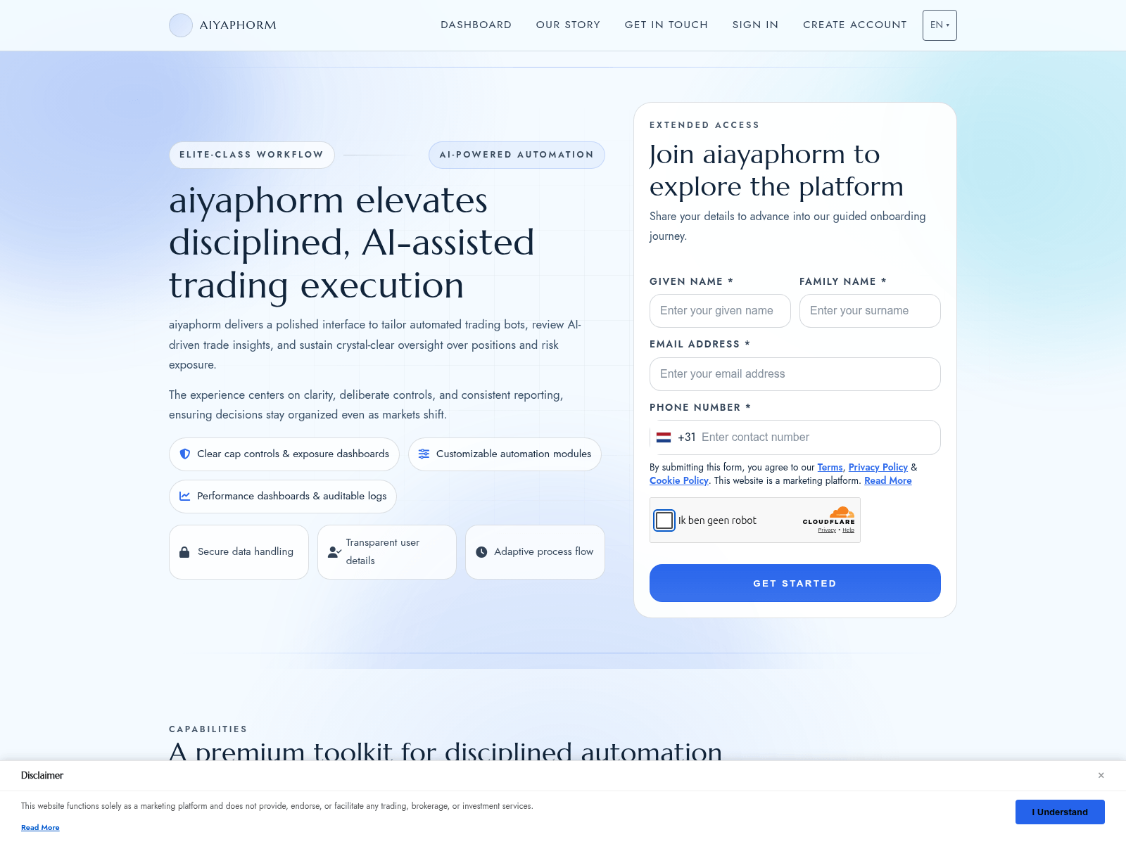 Screenshot of aiyaphorm.digital