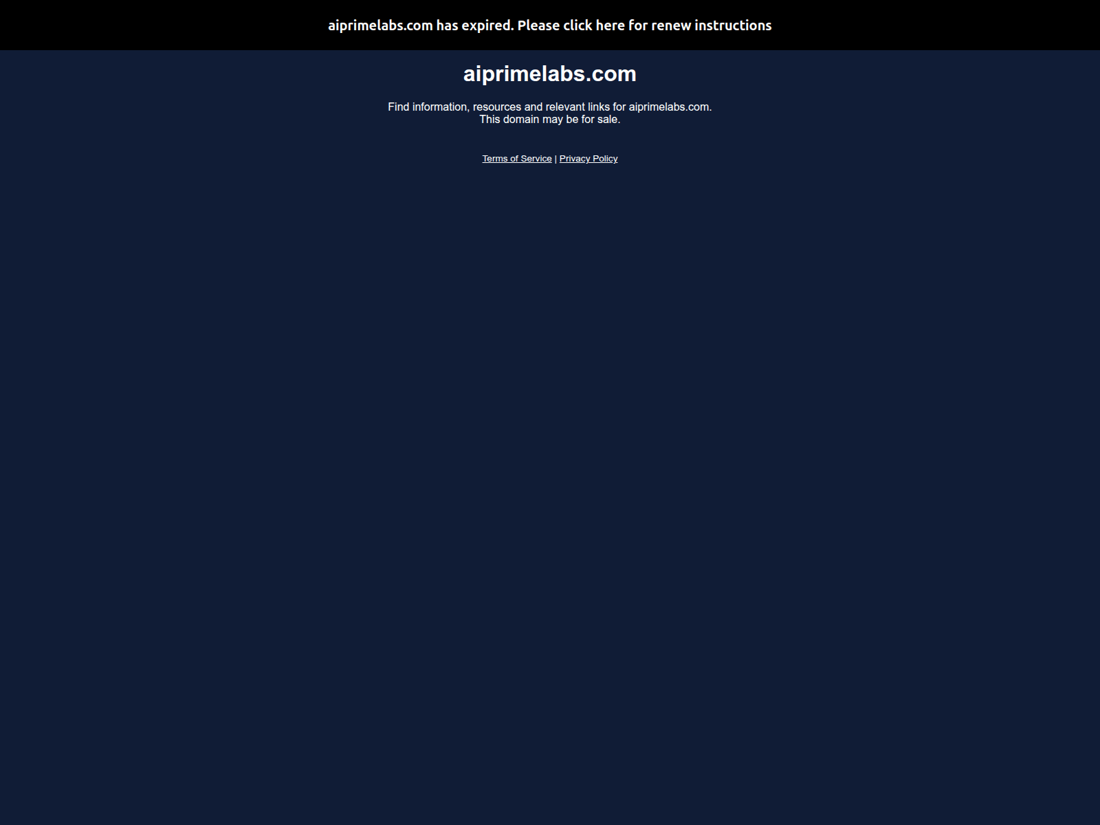 Screenshot of aiprimelabs.com
