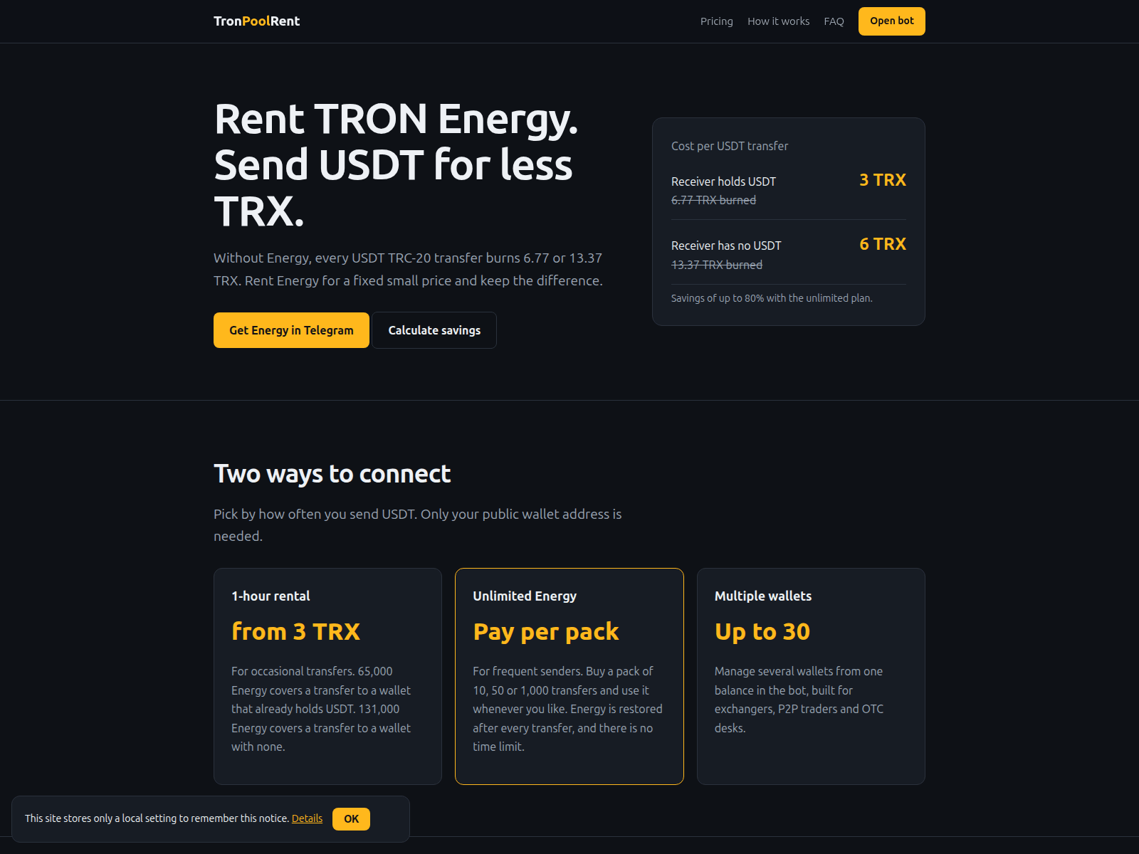 Screenshot of tronpoolrent.com