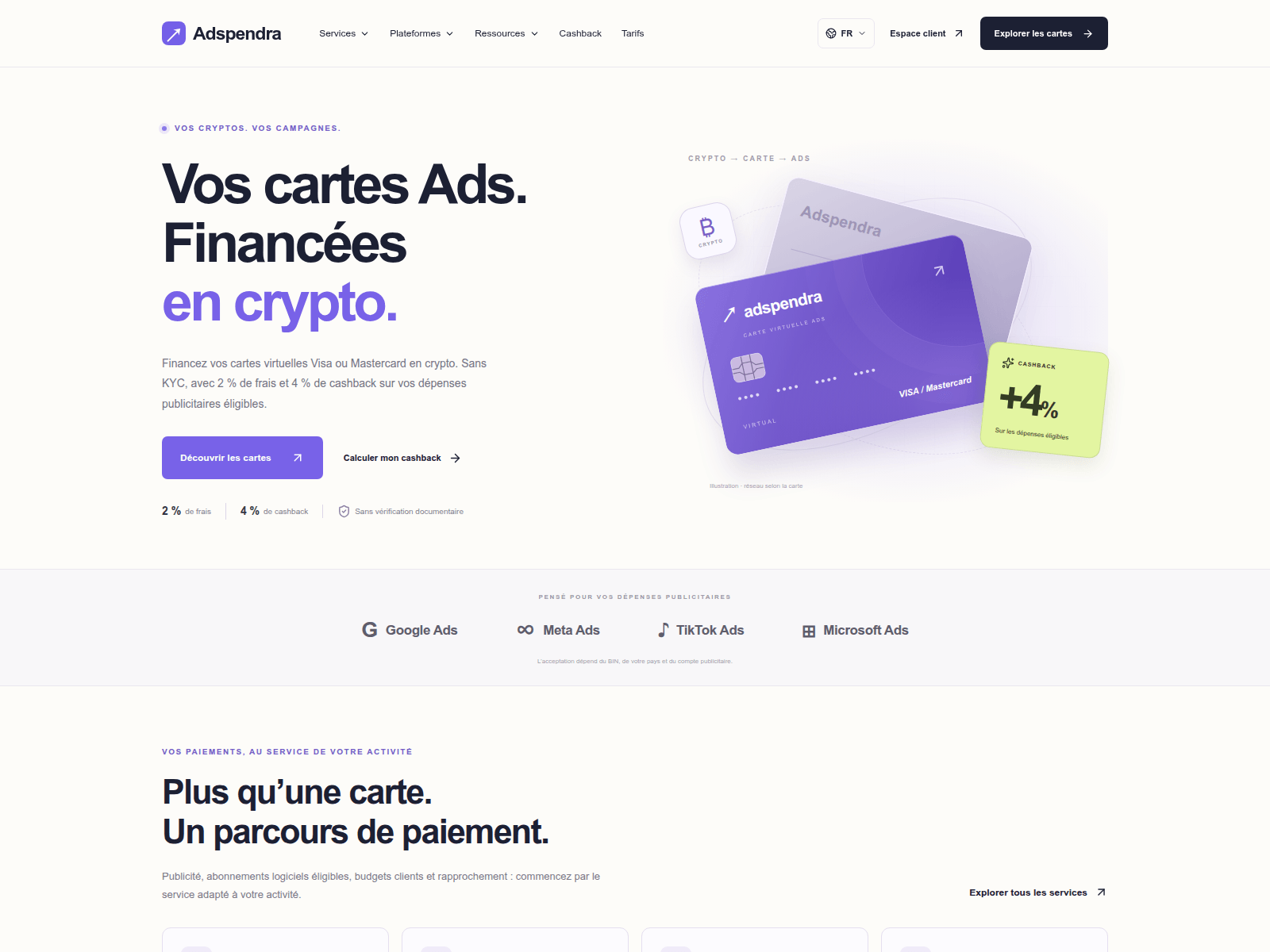 Screenshot of adspendra.com