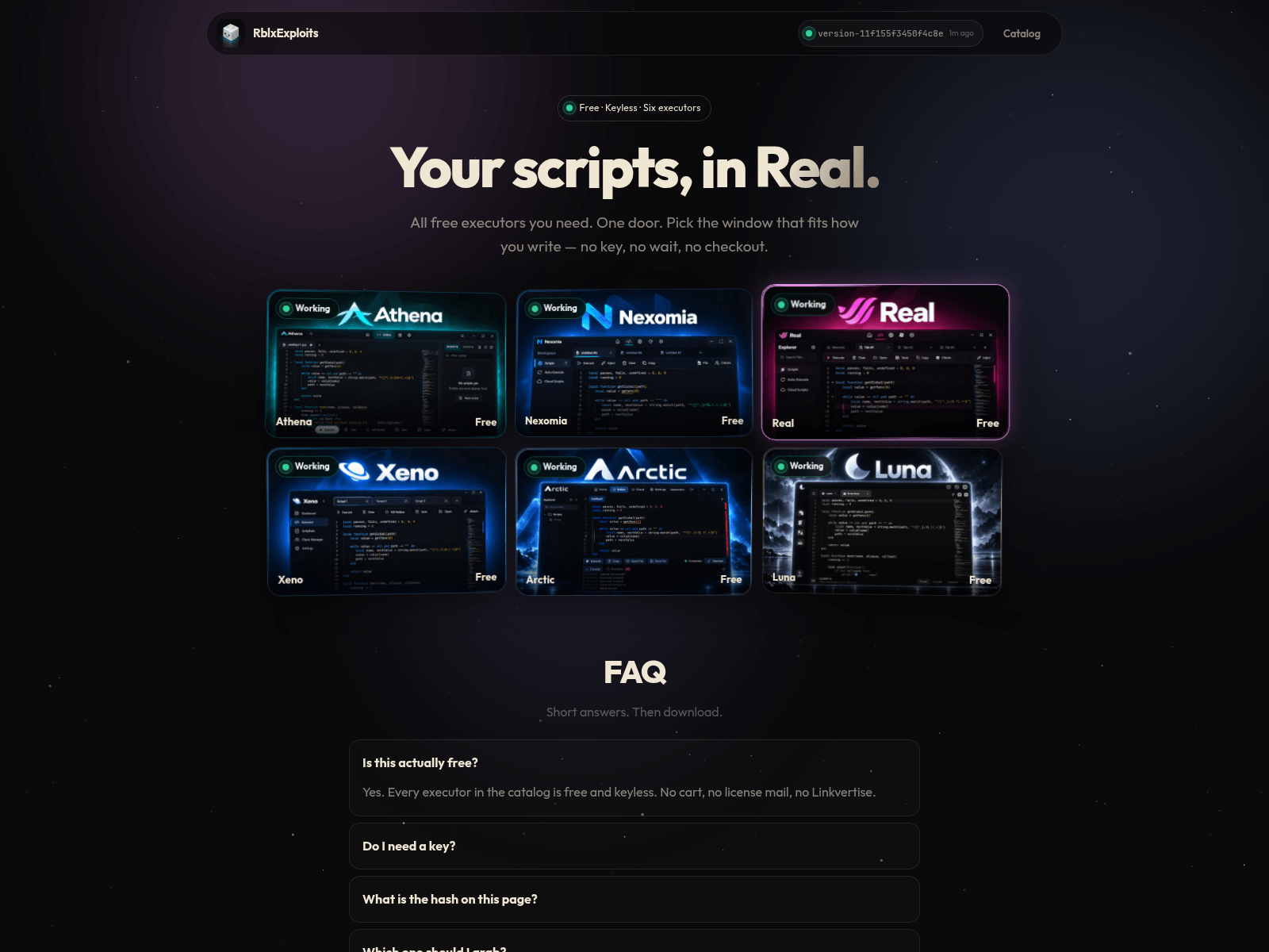 Screenshot of roblxexecutors.com
