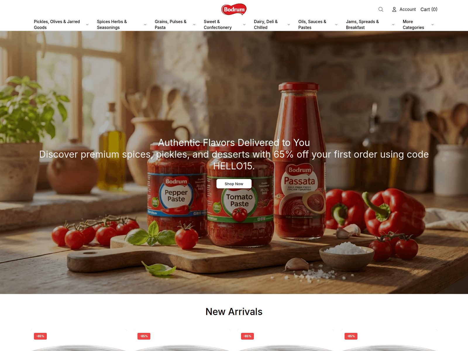Screenshot of bodrumfoodshq.shop