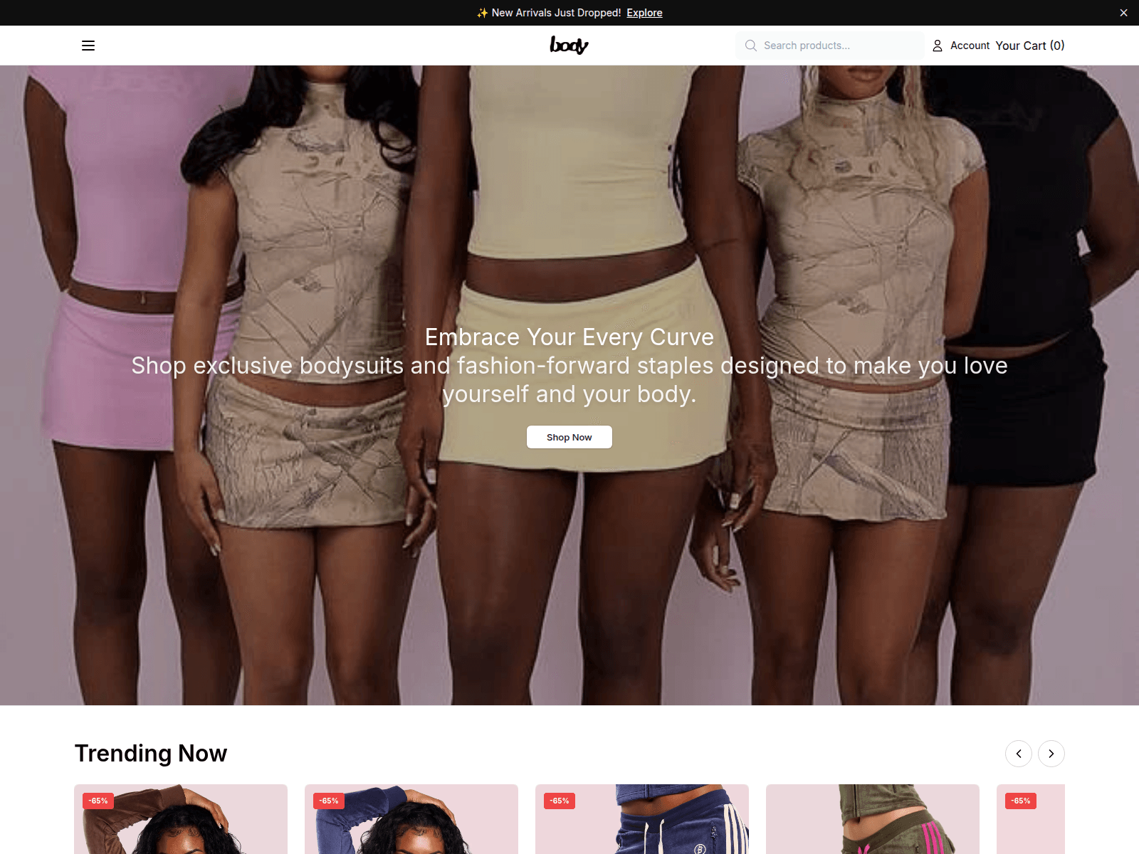 Screenshot of bodybyraventracystore.shop