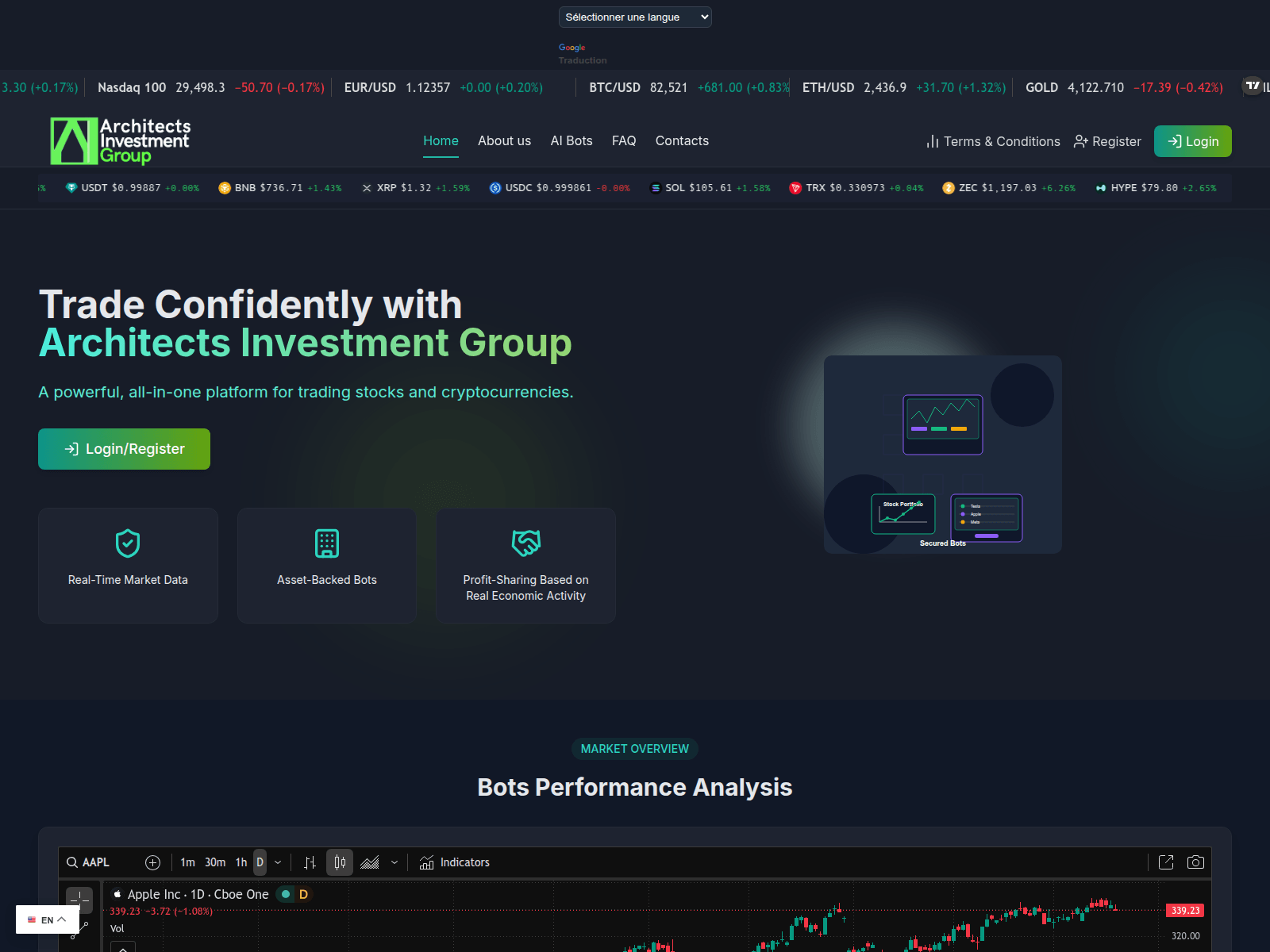 Screenshot of architectsinvestmentgroup.com