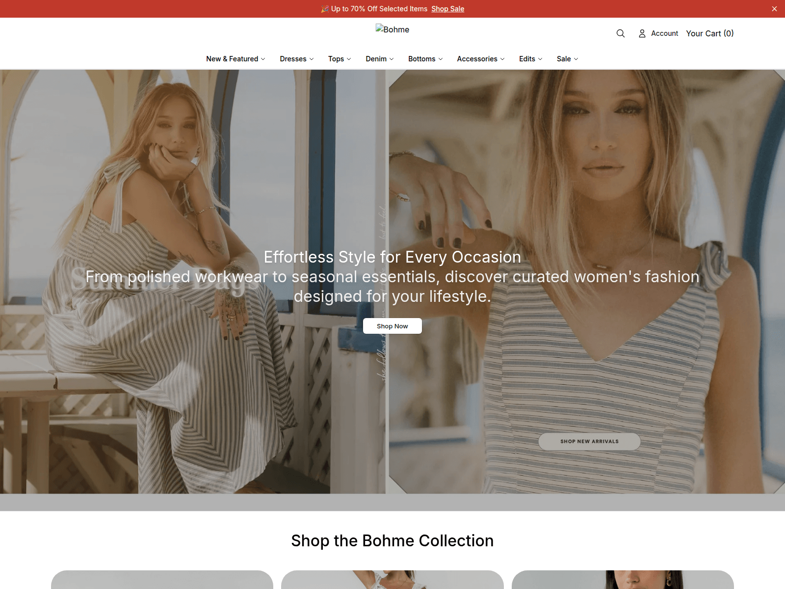 Screenshot of bohmeonline.shop