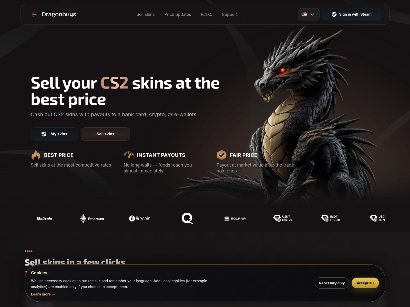 Screenshot of dragonbuys.com