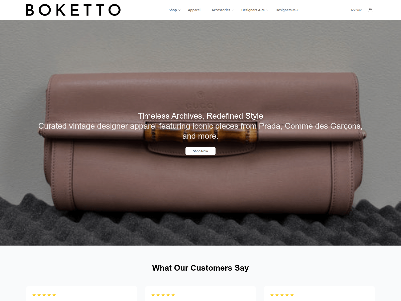 Screenshot of bokett.shop