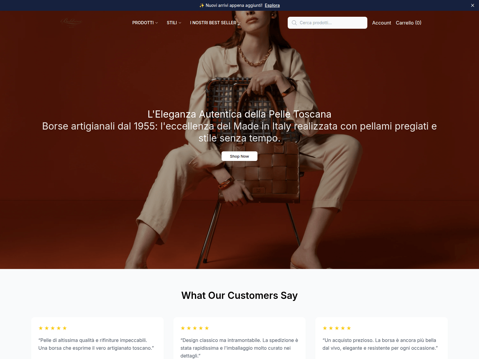 Screenshot of boldriniselleriastudio.shop