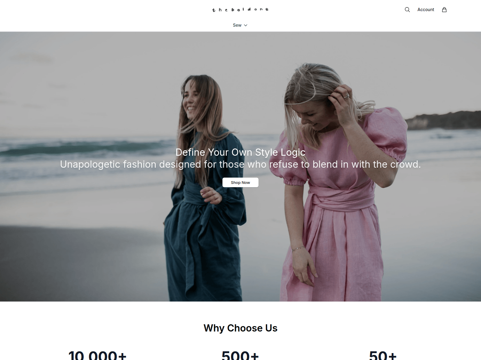 Screenshot of boldpattern.shop