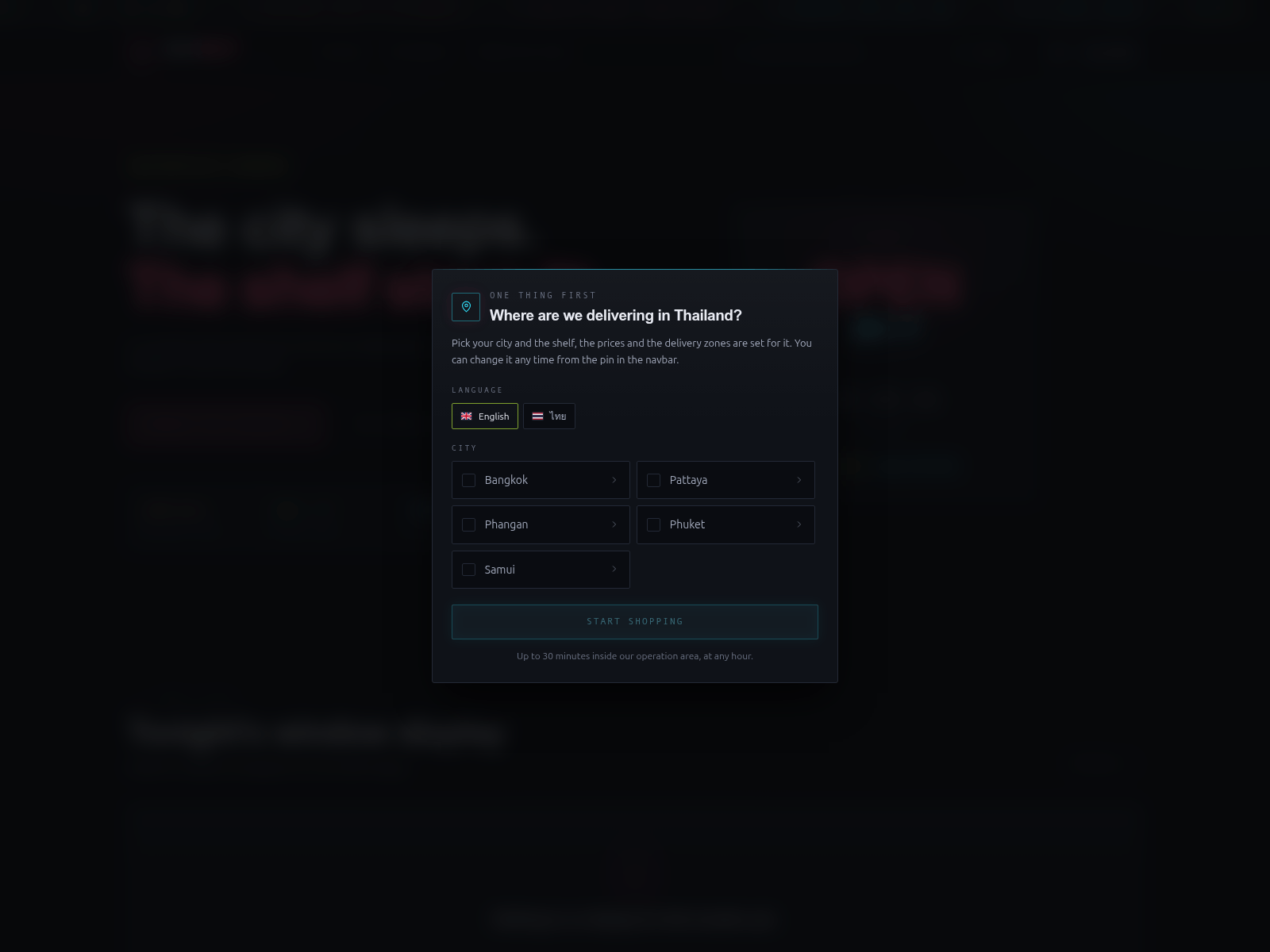 Screenshot of neonthai.top
