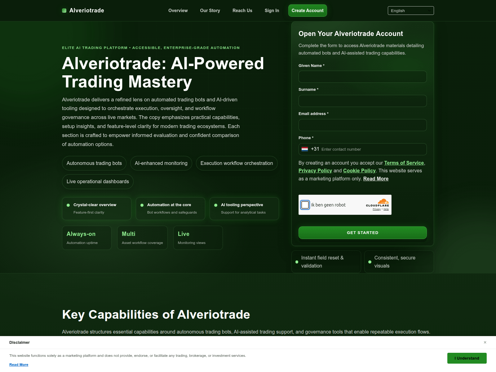 Screenshot of alveriotradeplatform.com