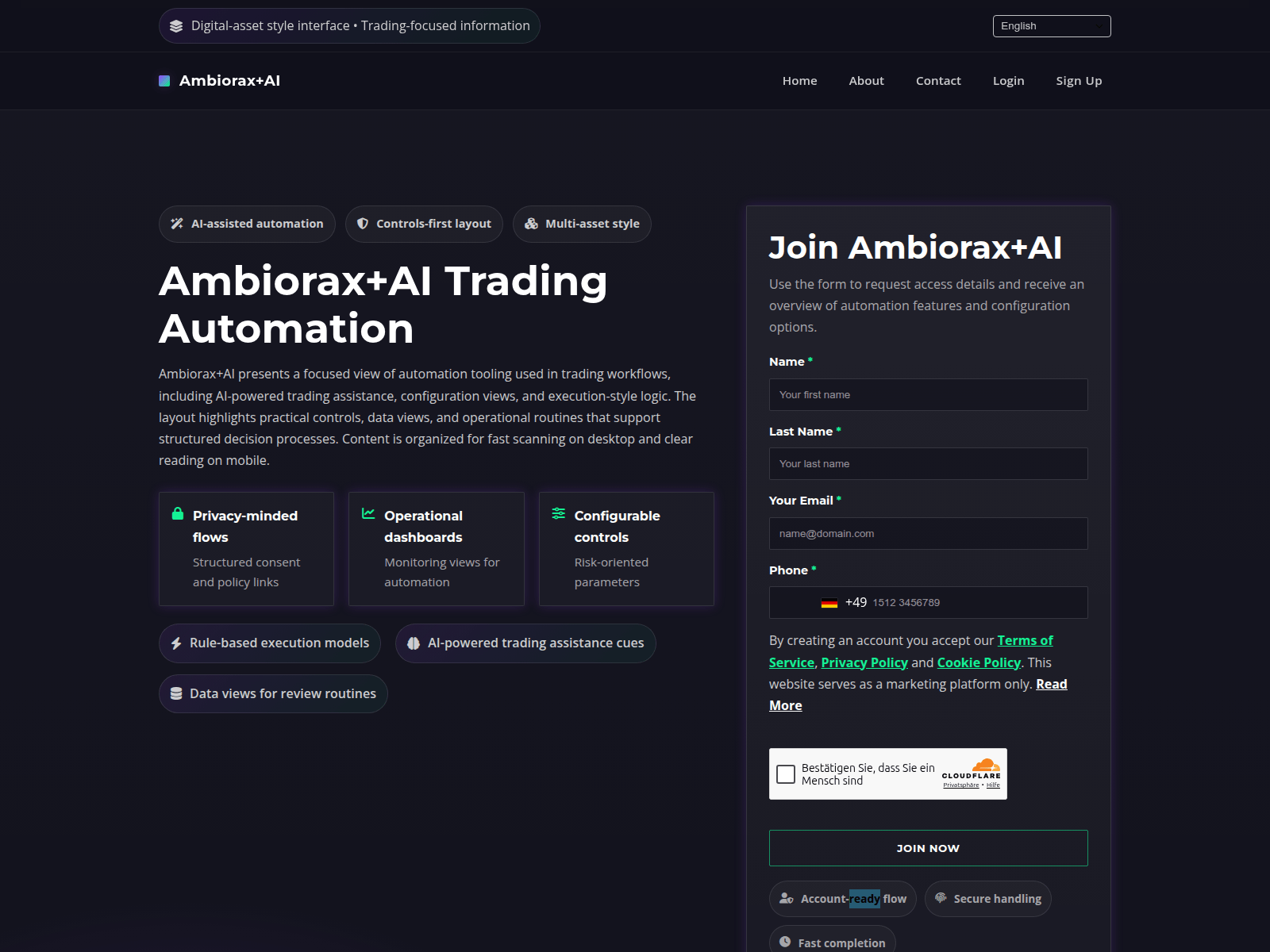 Screenshot of ambiorax-ai-pro.com